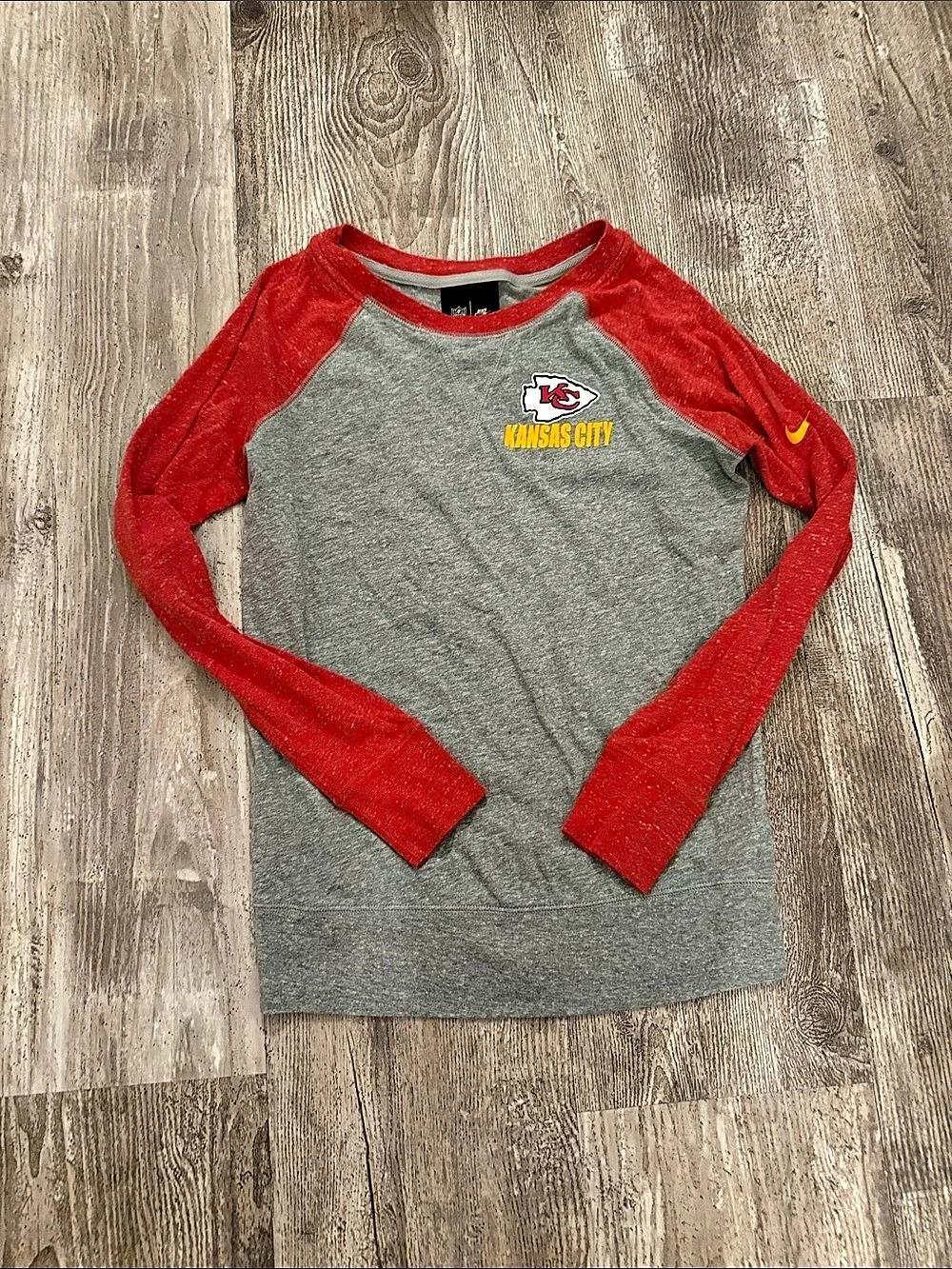 Nike Kansas City Chiefs Nike Tri-Blend Raglan Long Sleeve T-Shirt Tri-Blend